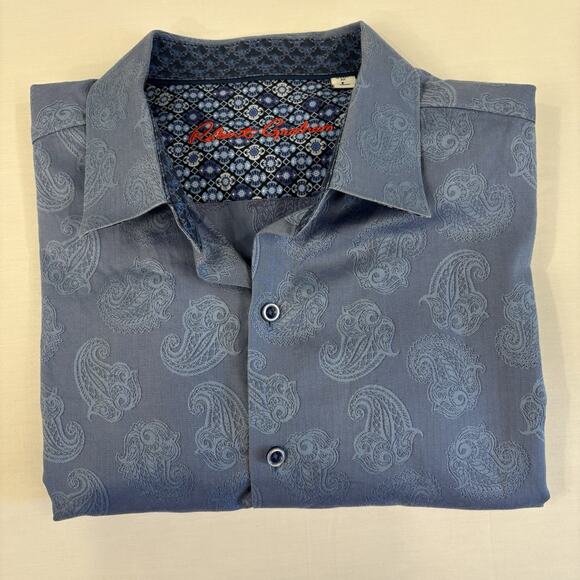 Robert Graham HAYSTACK Blue Paisley Classic Fit Button Up Long Sleeve Men’s L - Picture 15 of 16
